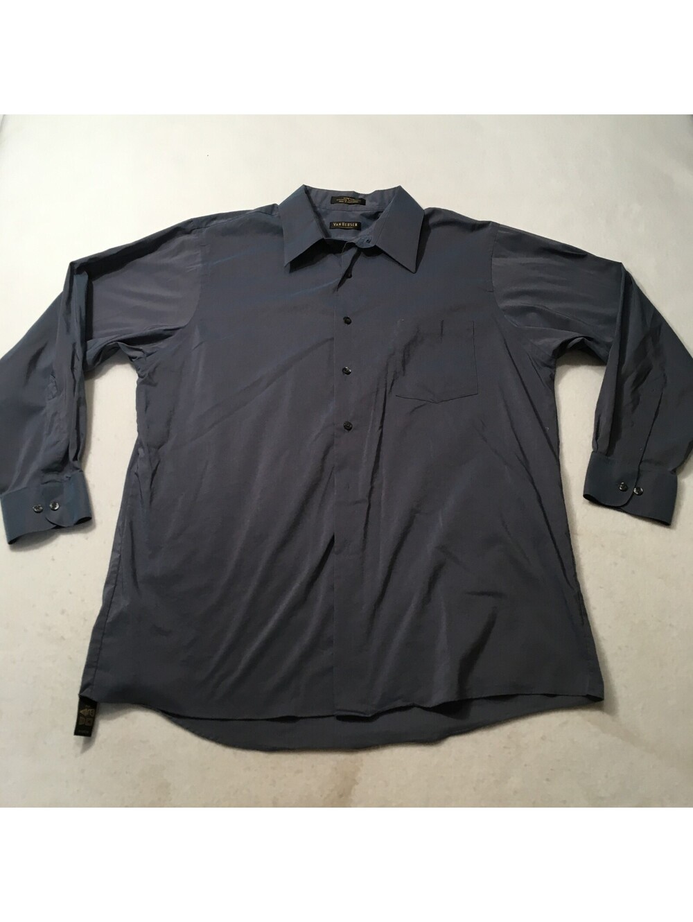 Van Heusen  Blue Stretch Dress Shirt 16-16.5 32/33 LARGE